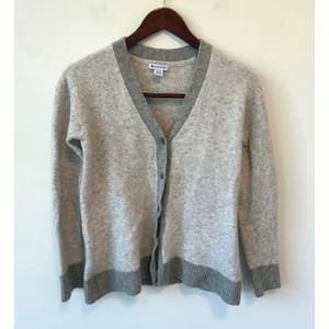 Athleta Women's Grey Westlake Merino Wool Blend Cardigan‎ Sweater Size Small thumbnail 2