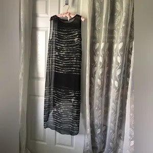 Zara high-low sheer midi dress, size xs thumbnail 10