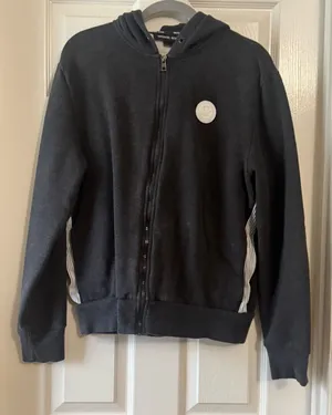 Michael Kors Adult Dark Gray Zip-Up Hoodie Jacket (Large) thumbnail 1