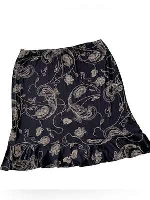 VINTAGE STUDIO 1940 Paisley Ruffled Hem Skirt thumbnail 3