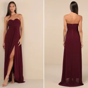 LULUS Elegant Prom Wedding Bridesmaid Sexy Flowy Romantic Strapless Maxi Dress thumbnail 3
