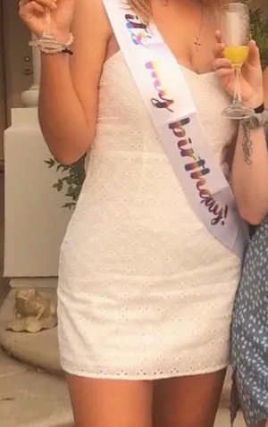 White Graduation Dress Francesca's thumbnail 4