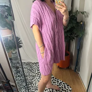 Free People Swingin Swing Cable Knit Vest Mini Sweater Dress Lilac Size Medium thumbnail 5