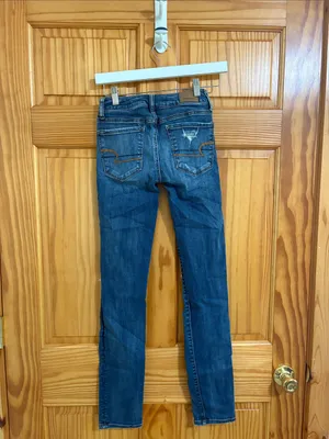 American Eagle Super Stretch Size 00 LONG Distressed Skinny Jeans thumbnail 4