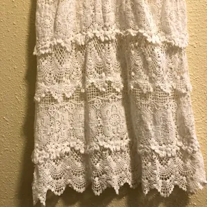 Boho Gypsy Beach Swim Cover Up White S thumbnail 8