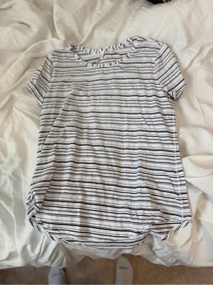 lululemon athletica White Tee with Black Stripes thumbnail 1