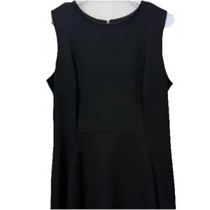 Calvin Klein Black Hi Low Trumpet Sleeveless Stretch Crepe Midi‎ Dress Size 8 thumbnail 5