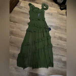 Lulus Compelling Romantic Olive Green Ruffled Tiered Maxi Dress thumbnail 5