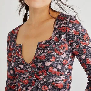 NWOT Free People Intimately Ciara Printed Layering Top Sz S thumbnail 2