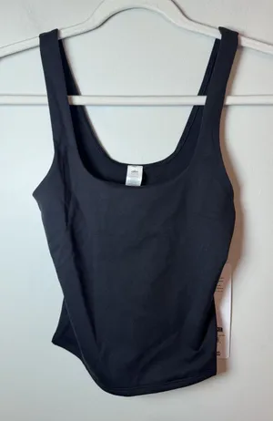 Alo Yoga Softsculpt Precision Tank Top Small Black NWT $78 thumbnail 1