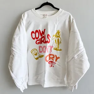 Charlie Southern Cowgirls Don't Cry Sweatshirt 2XL White Graphic thumbnail 2