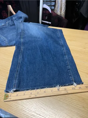 AG Saige Wide Leg Crop Watermist Paneled Jeans Size 33 thumbnail 14