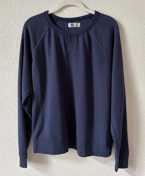 American Giant Crewneck Sweatshirt Size Large Navy Blue Minimalist Casual Cotton thumbnail 1