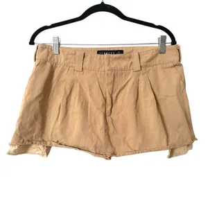 LIONESS‎ Khaki Raw Hem Mini Skirt Medium thumbnail 2
