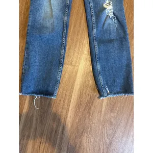 Abercrombie & Fitch High Rise Straight Distressed Jeans‎ Medium Wash Blue 26 thumbnail 4
