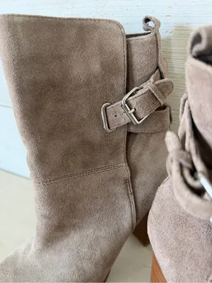 Dolce Vita Marenn Midi Bootie Women's Size 9 Beige Greige Suede NEW thumbnail 7