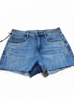 NWT Idyllwind Rhinestone High Rise Western Denim Shorts Size 6 thumbnail 3