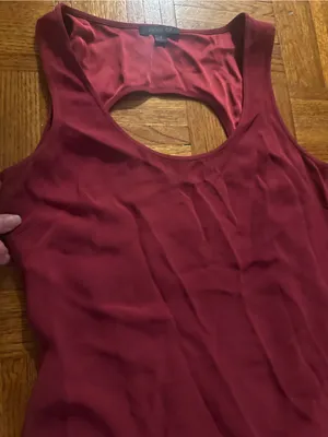 Rachel Zoe Burgundy Sleeveless Maxi Dress with Side Slit thumbnail 3