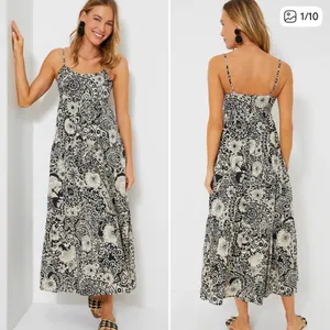 Tuckernuck‎ Hyacinth House Floral Tiered Tilly Dress sz m NEW black cream boho thumbnail 2