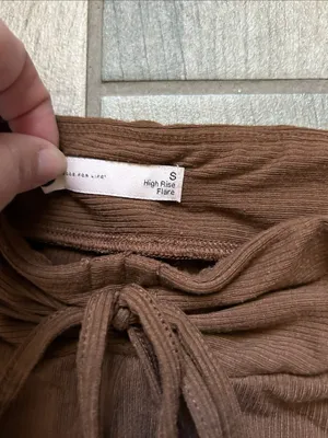 SO Women's Brown Flare Drawstring Pants thumbnail 2