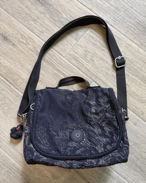 Kipling Navy Blue Kichirou Insulated Lunch Bag Crossbody with Monkey Keychain thumbnail 1