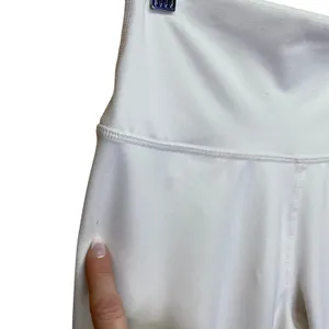 Alo Yoga White High Waist Ripped Warrior Leggings Size Small thumbnail 5
