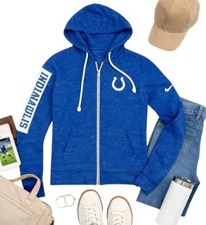 Nike NFL Indianapolis Colts Dri-FIT Full Zip Hoodie Blue Women’s XS Athletic EUC thumbnail 1