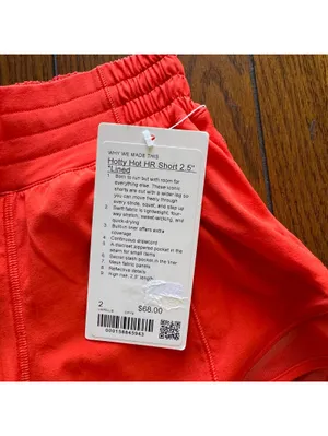 Lululemon Hotty Hot Short High Rise 2.5” Cherry Ember Size 2 NWT thumbnail 3