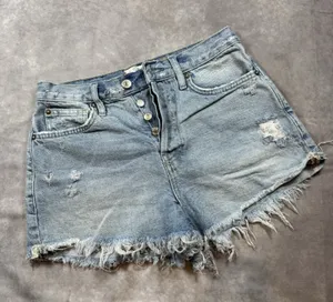 We the Free People Lasso Jean Shorts washed Black distressed‎ Revolve Size 26 thumbnail 1