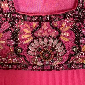 Sue Wong Nocturne Hot Pink Beaded Chiffon Gown size 6 thumbnail 12