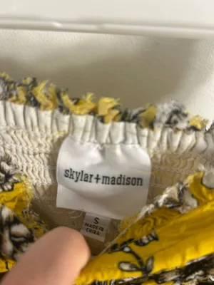 Skylar + Madison Yellow Floral Mini Dress thumbnail 3
