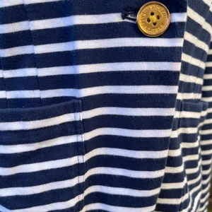 Ralph Lauren Blue and White Striped cotton Blazer preppy coastal nautical thumbnail 3