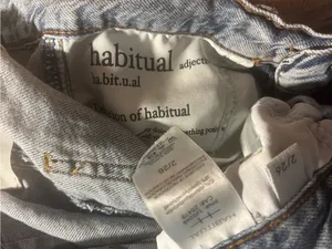 Habitual High Rise Wide Leg Jeans Size 2 Light Wash Pleated Denim Baggy GUC thumbnail 3