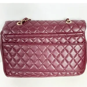Badgley Mischka Vegan Leather Quilted Messenger Bag Chain Handle Purse thumbnail 6
