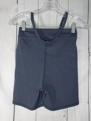 For Love & Lemons Chloe Ribbed High-Rise Crossover Waistband Bike Shorts thumbnail 4