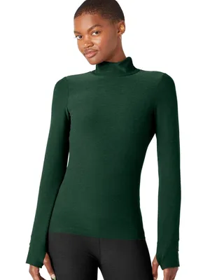Beyond Yoga Forest Green Spacedye Captivating Turtleneck Pullover Long Sleeve thumbnail 1
