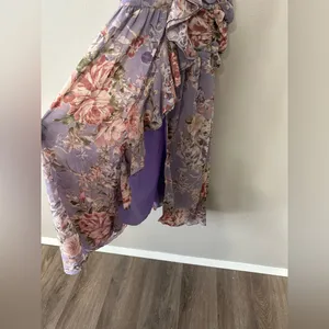 Free People ASTR The Label Kiana Floral Ruched Midi Dress Size XS thumbnail 8