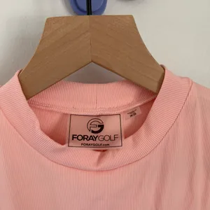 Foray Golf XS NEW Mock Neck Rib Tank‎ Top Powder Pink Athletic Preppy thumbnail 2