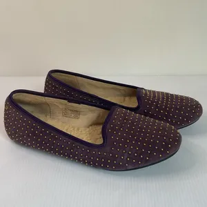 UGG Australia Purple Suede Studded Sheepskin Flats Women’s 6.5 Slip On Loafers thumbnail 4