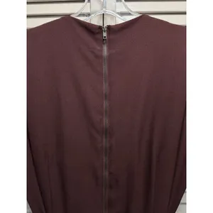 City Chic Burgundy Solid Sleeveless Fit Flare Dress Size XS/14 Back Zip‎ Belt thumbnail 6