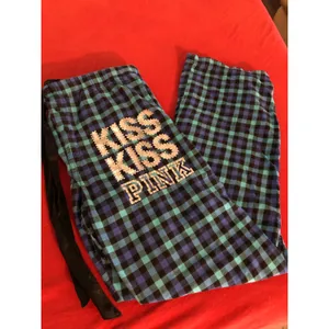 Victoria’s Secret PINK vintage Y2K blue flannel pajama pants Size Medium thumbnail 4