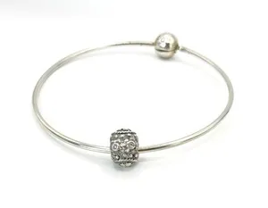 Pandora Easter Bunny Egg Holiday Bead With Clear Cubic Zirconia Authentic Charm thumbnail 1