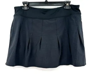 Athleta Size XL Mini Skort Black Undershort Tennis Pickleball‎ Pleated Stretch thumbnail 1