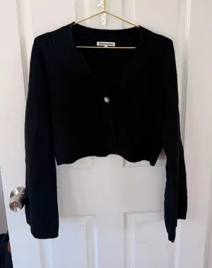 black cropped/ hip length reformation sweater  thumbnail 1