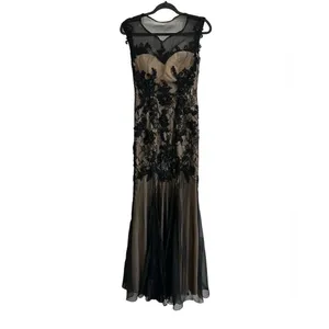 Aspeed Lace Formal Beaded Long Tulle Dress Size S thumbnail 2
