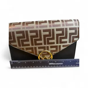 Fashion 2 Piece Bag NWT(NOT A FENDI BAG) Stylish Geometric Patterned Handbag Set thumbnail 5