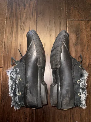 Sperry Waterproof Faux-Fur Winter Rain Boots - Black Sz 6 thumbnail 4