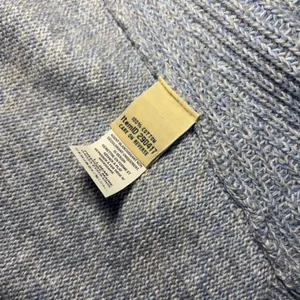 LL Bean Womens XL Light Blue 100% Cotton Open Front Ribbed‎ Cardigan Cottagecore thumbnail 6