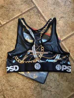 NWT *Bundle of 2* PSD Microfiber Blend Sports Bra Harley Quinn/Ice Chains sz S thumbnail 7