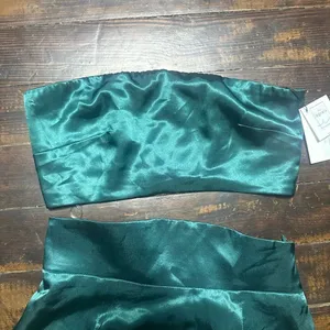 By Egries emerald green tube top maxi skirt S set thumbnail 2